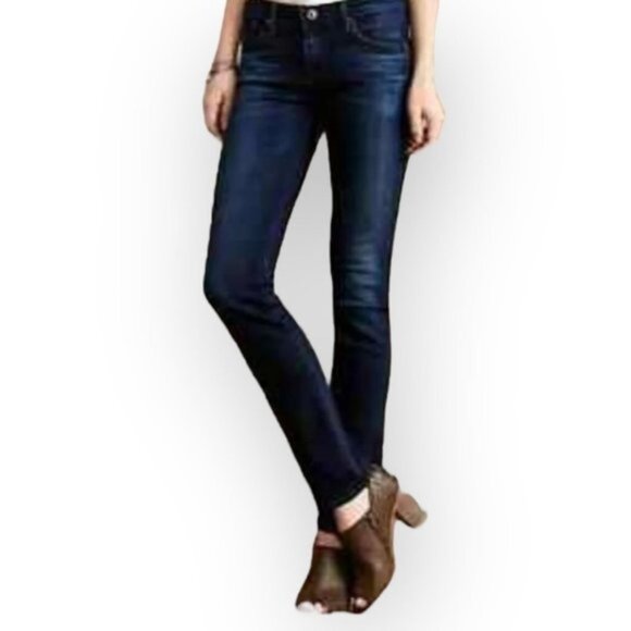 Ag Adriano Goldschmied Stevie Slim Straight Jeans Women's Size 31 R / 12 - Picture 8 of 8